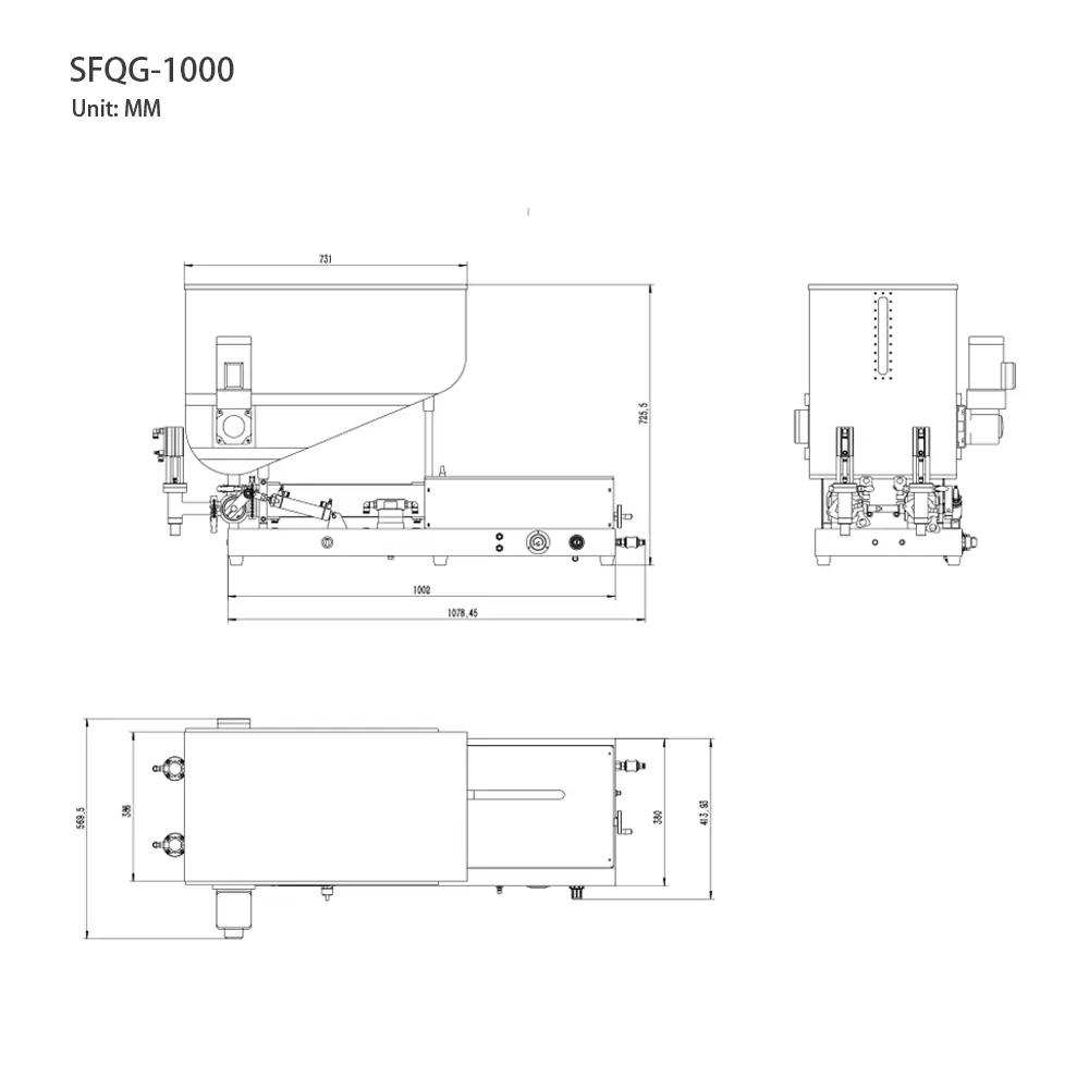 酱料灌装机 SFQG 系列(防爆) 3 酱料灌装机 SFQG 1000 2 的尺寸图 by xuefill