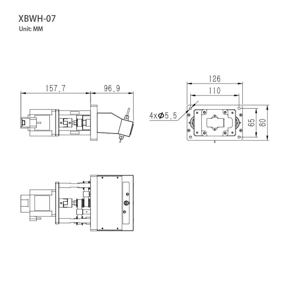 Filling Pump XBWH Series for Precision Liquid Dosing 3 Filling Pump XBWH 07 dimension by xuefill