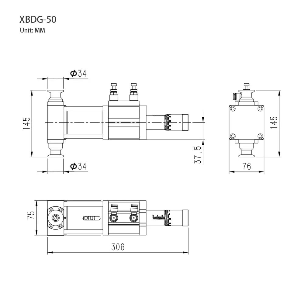 气动计量泵 XBDG-50 系列 4 气动计量泵 XBDG 50 系列尺寸 by xuefill
