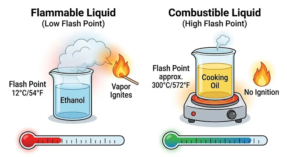 How to Safely Handle Flammable Liquids in Daily Life 2 flash point diagram
