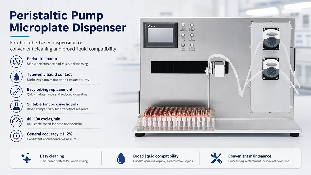 2026 Microplate Dispenser: How to Choose the Right Pump for Precision Liquid Dispensing 4 peristaltic pump microplate dispenser